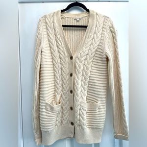 Gap Cream Cardigan Sweater Size M